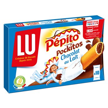 Biscuits Pépito Pockitos LU Chocolat lait - 295g