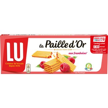 Gaufrettes Paille d'Or Lu Framboise 170g