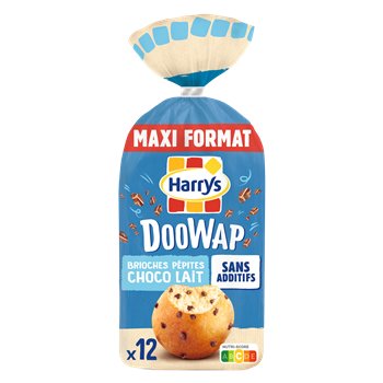 Brioche Doowap sans additif Pépites Choco lait - x12 - 480g