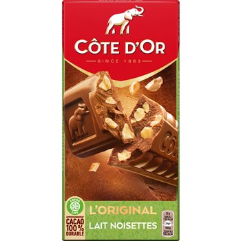 Chocolat au lait Côte d'Or Tablette éclats noisettes 200g