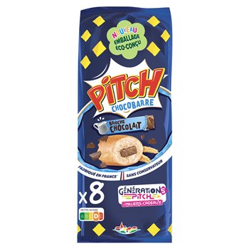 Brioches Pitch Choco barre lait x8 - 300g