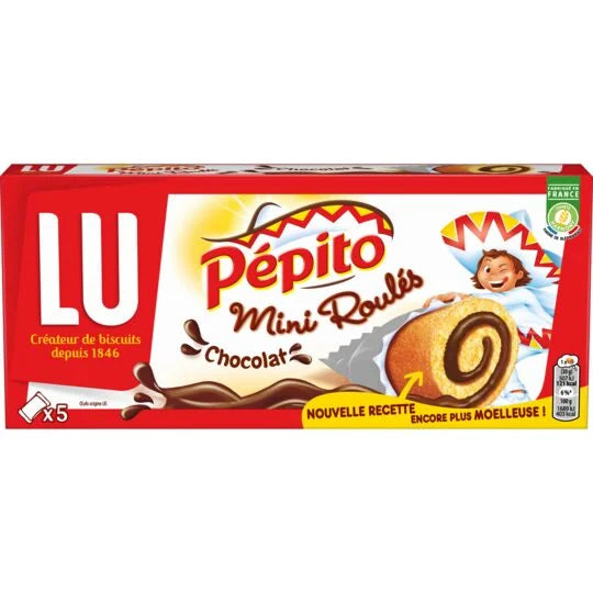 Gâteaux mini roulés Pépito Lu Chocolat x5 - 150g