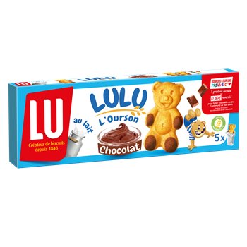 Gâteau Ourson Lu Fourré chocolat lait x5 - 150g