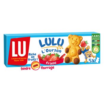 Gâteau Ourson Lu Fourré Fraise x5 - 150g