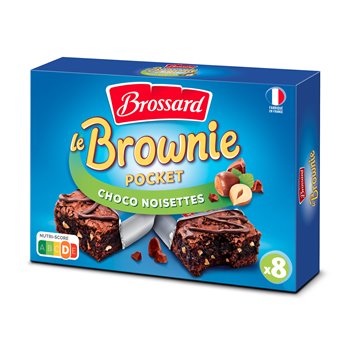 Mini brownie Brossard Chocolat/noisette x8 - 240g