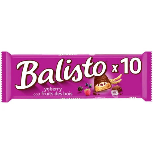 Barre chocolatée Balisto Fruits des bois - x10 - 185g