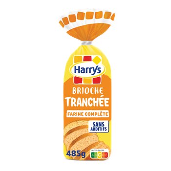 Brioche tranchée Harrys Farine complète - 485g