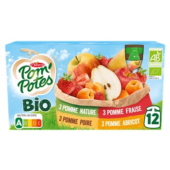 Compote Bio Pom'Potes Materne Multivitaminé - 12x90g