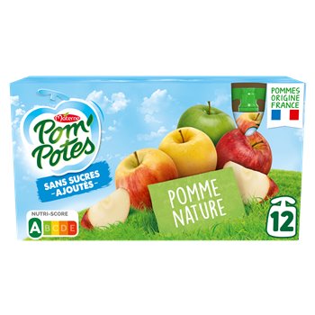 Pom'potes Materne Pomme nature - 12x90g