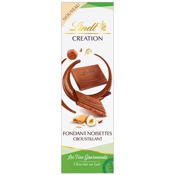 Chocolat au lait Lindt Création Noisettes croustillant - 85g