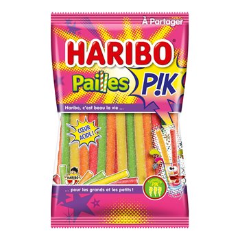 Bonbons Haribo Acidulés Paille Pik - 180g