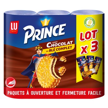 Biscuits chocolat Prince Lu 3x300g