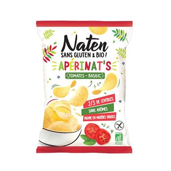 Chips Tomate et Basilic Bio Naten 50g