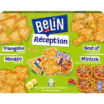 Crackers Réception Belin Assortiment 4 saveurs - 380g