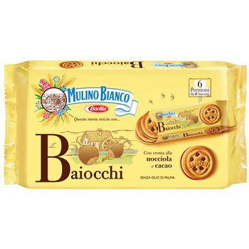 Biscuits Mulino Bianco Baiocchi chocolat noisette 336g