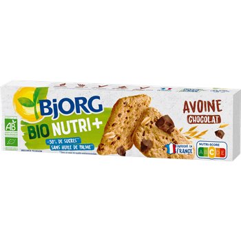 Biscuit bio Bjorg Avoine pépites chocolat - 130g