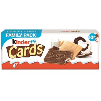 Biscuits Kinder Cards lait et cacao 2x10 - 256g