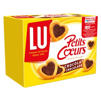 Biscuits petits coeurs Lu Chocolat - 125g