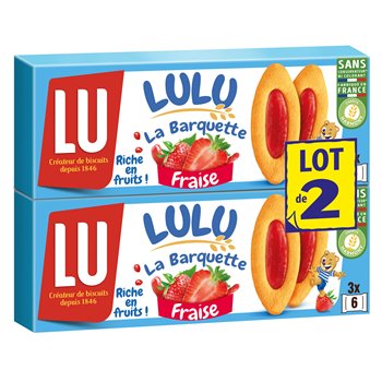 Biscuits La Barquette Lu Fraise 2x120g