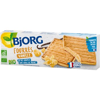 Biscuits Bio Bjorg Fourrés à la Vanille - 225g