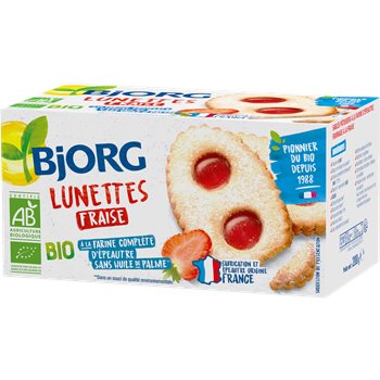 Biscuits lunettes Bio Bjorg Fraise 200g