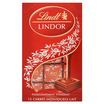 Carré au lait Lindt Lindor 15 carrés - 145g