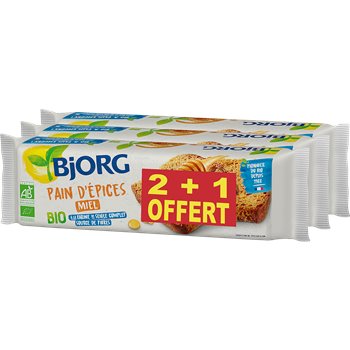 Pain d'épices bio Bjorg 2+1offert - 900g