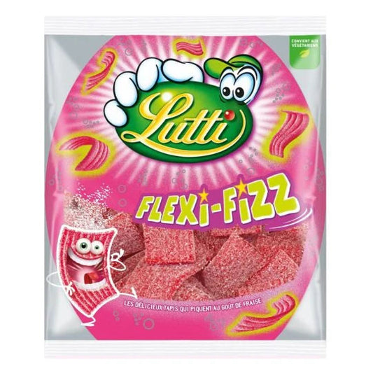 Bonbons Flexi-Fizz goût fraise LUTTI 225g