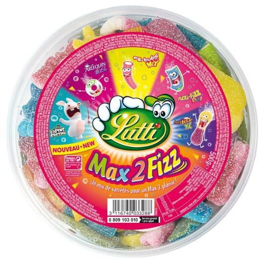 Bonbons assortiment max 2 fizz sans LUTTI 500g