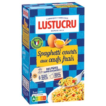 Pâtes Lustucru spaghetti court Oeufs frais - 250g