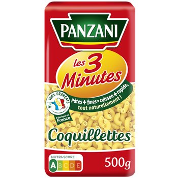 Pâtes coquillettes Panzani Les 3 min - 500g