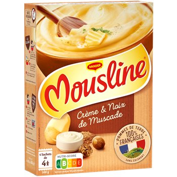 Purée à l'ancienne Mousline Crème & Muscade - 4x125g - 500g