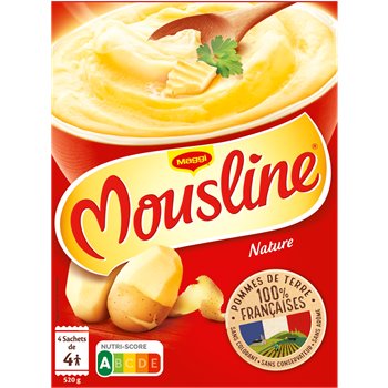 Purée Mousline Maggi Nature - 4x130g - 520g