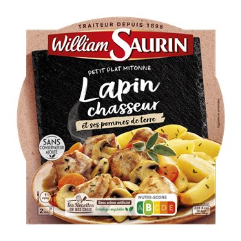 Lapin chasseur William Saurin 1 personne 280g