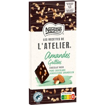 Tablette chocolat noir Nestlé Amande grillées - 115g