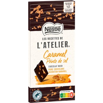 Tablette chocolat noir Nestlé Caramel / pointe de sel - 115g