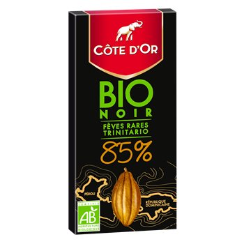 Tablette de chocolat Côte D'Or Bio - Noir 85% - 90g