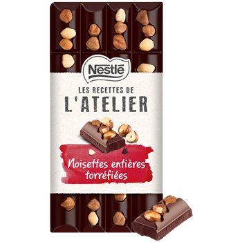 Tablette chocolat noir Nestlé Noisette gourmands 170g