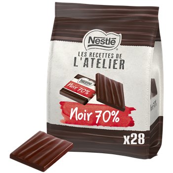 Chocolat Nestlé Noir Intense Dégustation 70% cacao 210g