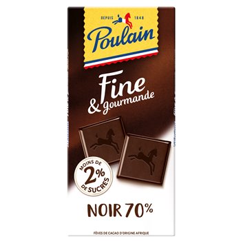 Tablette De Chocolat Poulain Fine & Gourmande: Noir - 100g